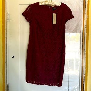 Banana Republic Maroon burgundy lace shift dresse